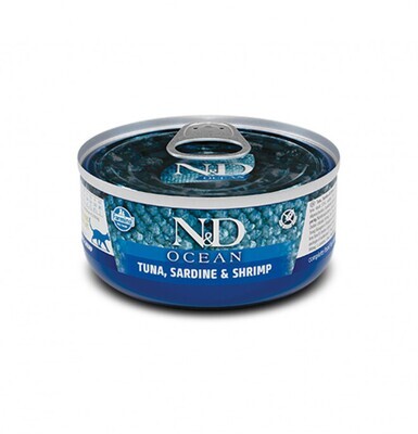 Farmina N&amp;D Cat Ocean Tuna, Sardine &amp; Shrimp 80 Gr
