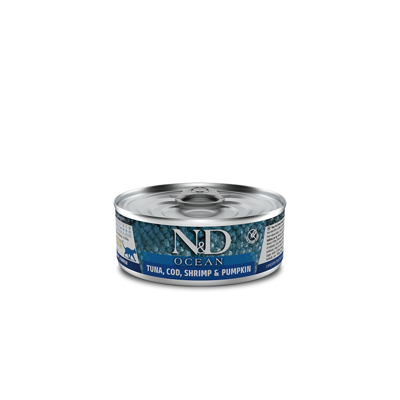 Farmina N&amp;D Cat Ocean Tuna, Cod, Shrimp &amp; Pumpkin 80 Gr
