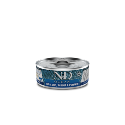 Farmina N&amp;D Cat Ocean Tuna, Cod, Shrimp &amp; Pumpkin 80 Gr