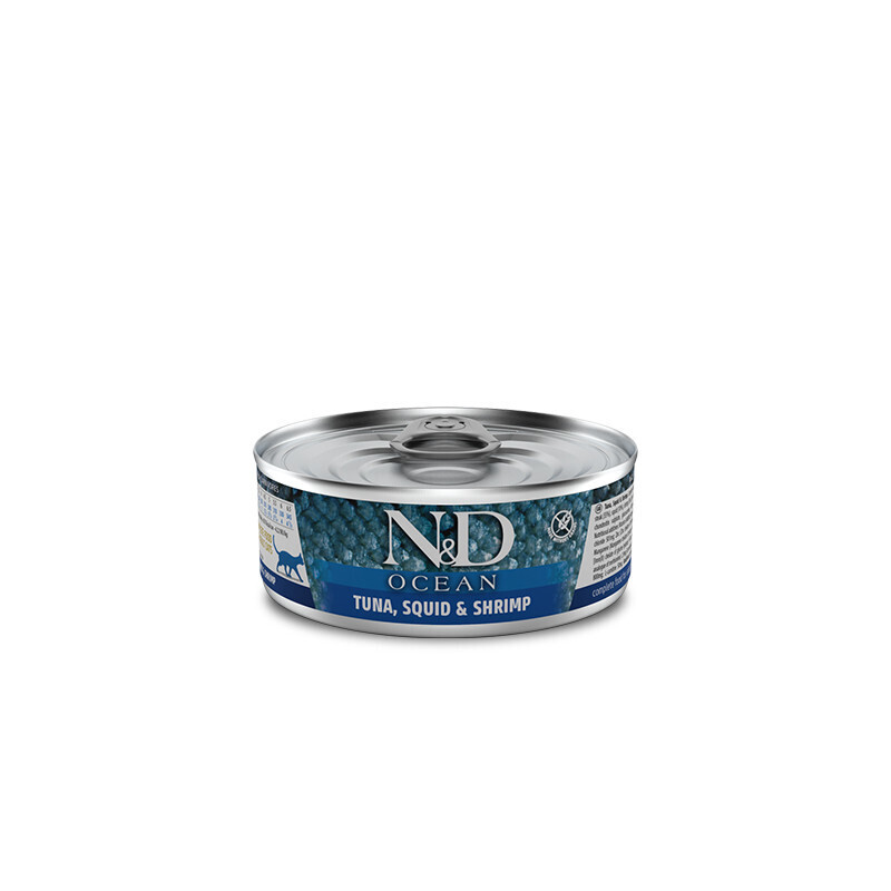 Farmina N&amp;D Cat Ocean Tuna, Squid &amp; Shrimp 80 Gr