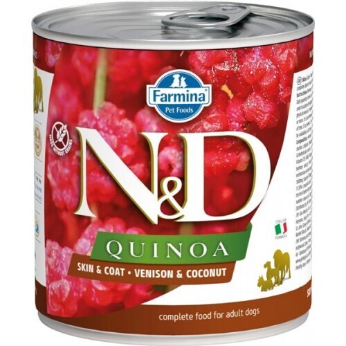Farmina N&amp;D Dog Quinoa Skin &amp; Coat - Deer And Coconut 285Gr