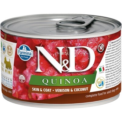 Farmina N&amp;D Dog Quinoa Skin &amp; Coat - Deer And Coconut 140 Gr