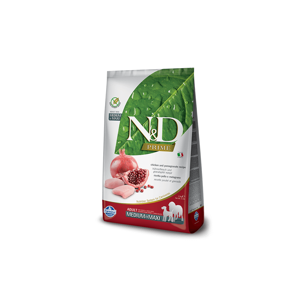 Farmina N&amp;D Prime Dog Chicken And Pomegranate Adult Medium/Maxi Kg.2.5