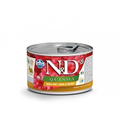 Farmina N&amp;D Dog Quinoa Skin &amp; Coat - Quail And Coconut 140 Gr