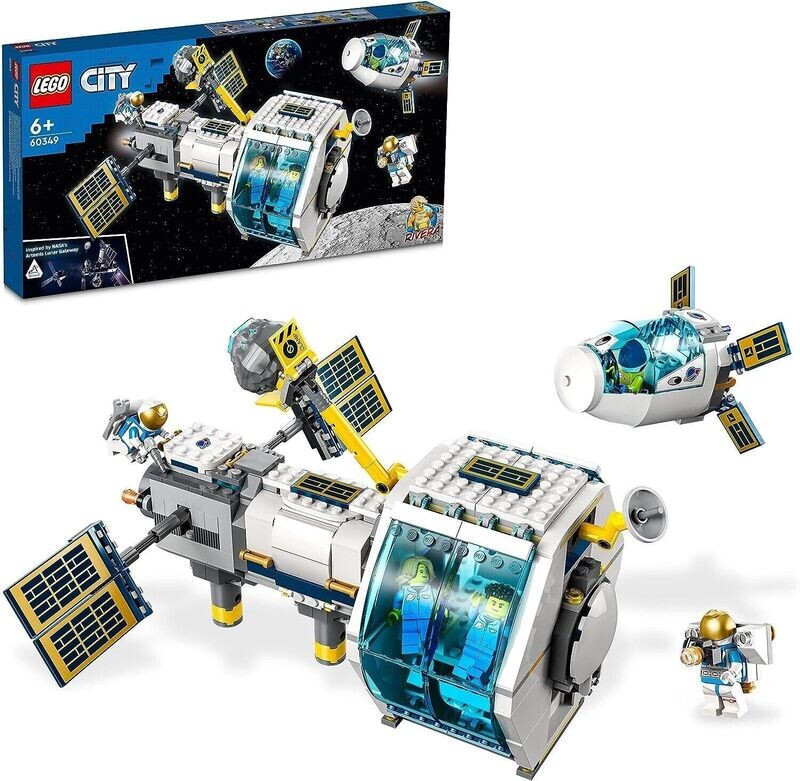 LEGO CITY 60349 NASA LUNAR SPACE STATION + 5 Minifigures of Astronauts
