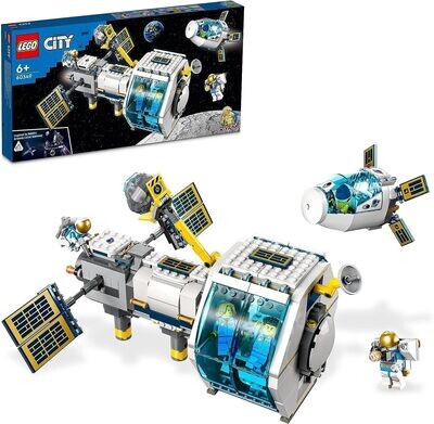 LEGO CITY 60349 STAZIONE SPAZIALE LUNARE NASA + 5 Minifigure di Astronauti