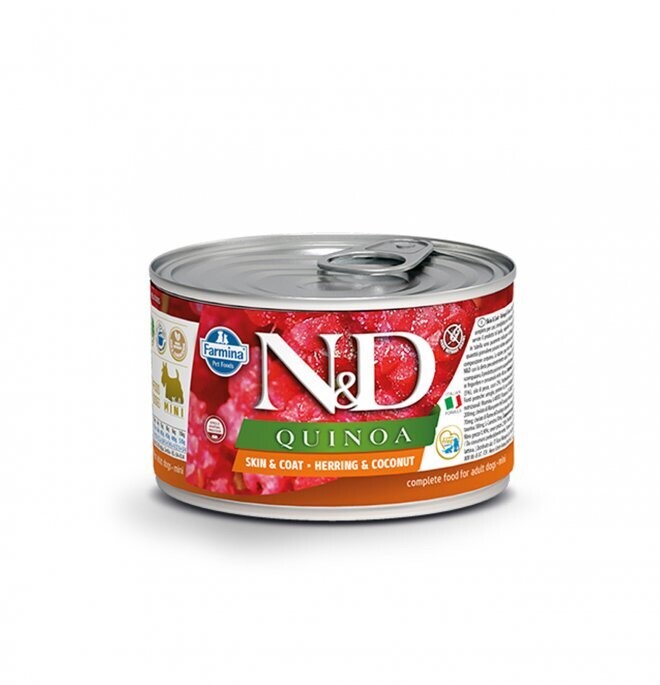 Farmina N&amp;D Dog Quinoa Skin &amp; Coat - Herring And Coconut 140 Gr