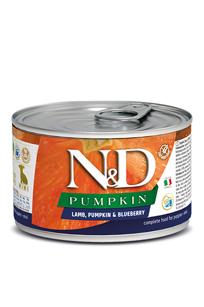 Farmina N&amp;D Dog Lamb Pumpkin And Blueberry Puppy Mini 140 Gr