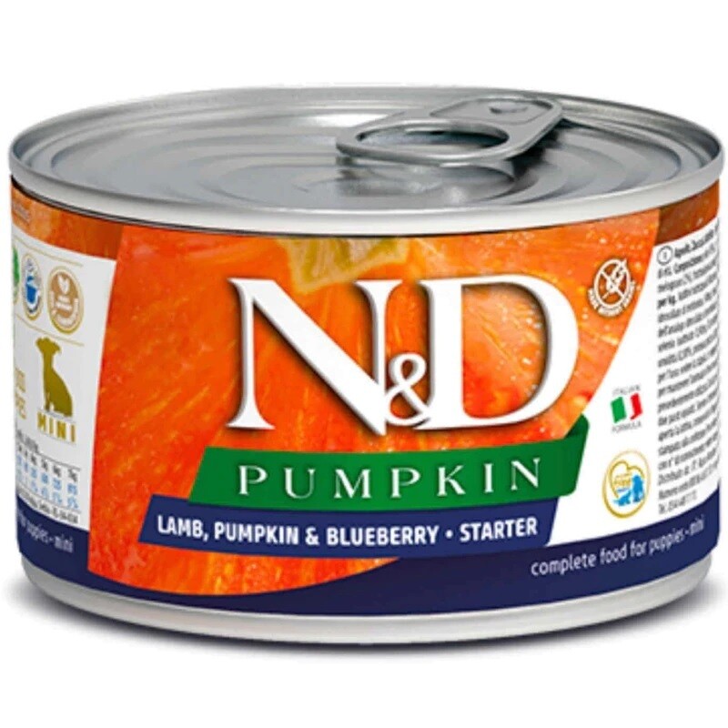 Farmina N&amp;D Dog Lamb Pumpkin And Blueberry Starter Mini 140 Gr