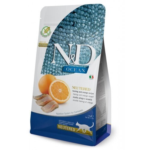 Farmina N&amp;D Ocean Cat Herring And Orange Adult Neutered Kg 1.5