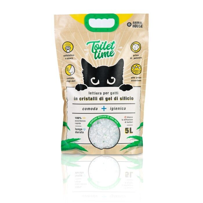 Toilet Time Silicon Crystal Litter - Aloe - 5L