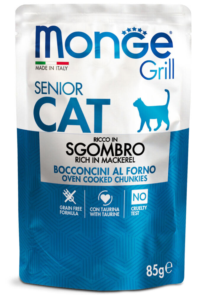 Monge Grill Bocconcini in Jelly – Ricco in Sgombro – Senior 85gr