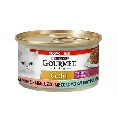 Can Cat Gourmet GOLD Taste Interweaves Salmon &amp; Cod 85g