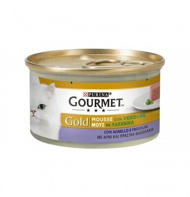 Gourmet Cat GOLD MOUSSE WITH LAMB AND SQUEAKY BEANS 85g