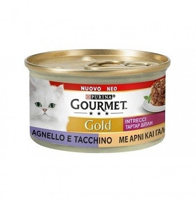 Can Cat Gourmet GOLD Taste Interweaves Turkey &amp; Lamb 85g