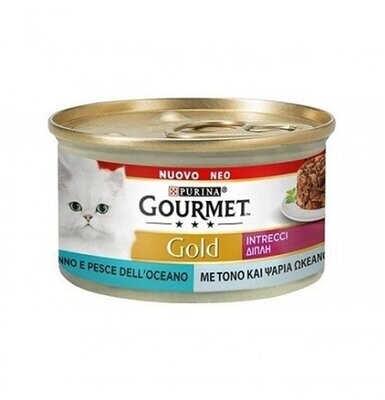Can Cat Gourmet GOLD Taste Braids Tuna &amp; Ocean Fish 85g
