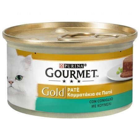 Lattina Gatto Gourmet GOLD PATÈ CON CONIGLIO 85g