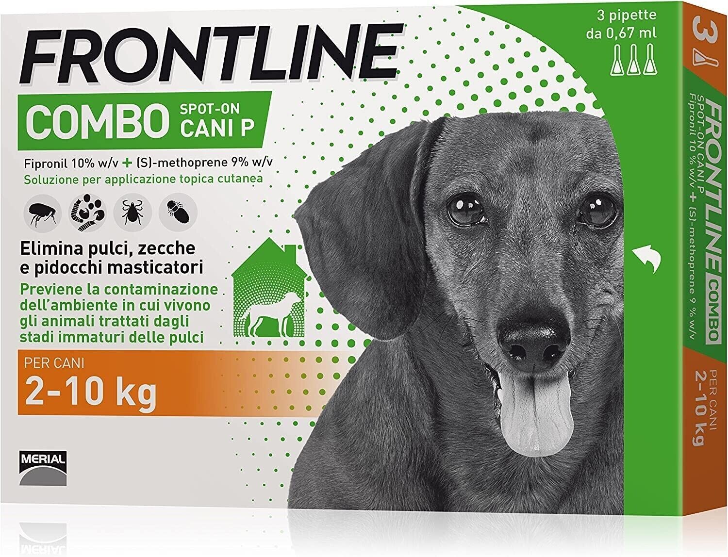 FRONTLINE COMBO dog 2 to 10 kg spot on 3 vials