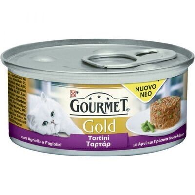 Can Cat Gourmet GOLD TORTINI WITH Lamb and Green Beans 85g
