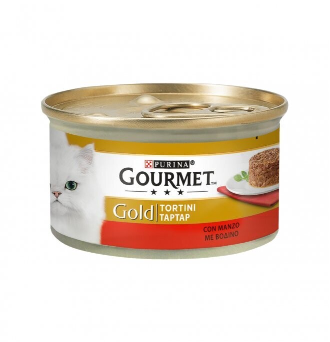 Can Cat Gourmet GOLD TORTINI WITH BEEF 85g
