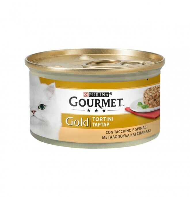 Can Cat Gourmet GOLD TORTINI WITH Turkey and Spinach 85g