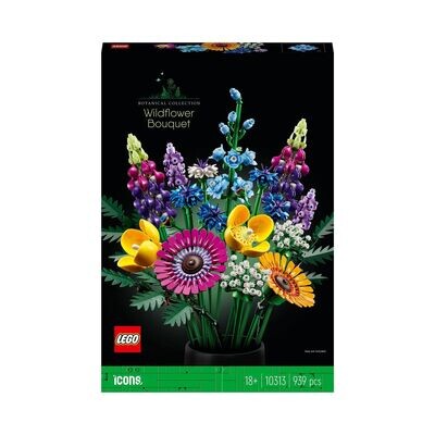 LEGO 10313 Icons Faux Wildflower Bouquet With Poppies And Lavender Artificial