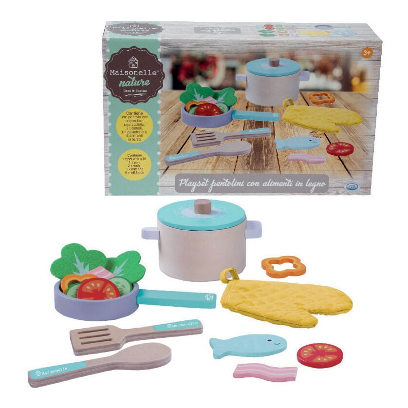 Maisonelle Nature - Playset pots and pans with food