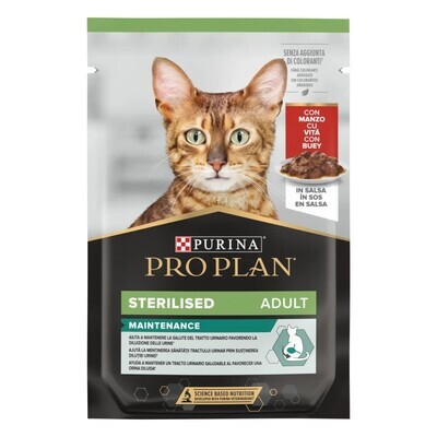 Pro Plan Cat STERILISED TENDERS IN SAUCE WITH BEEF 85g Purina