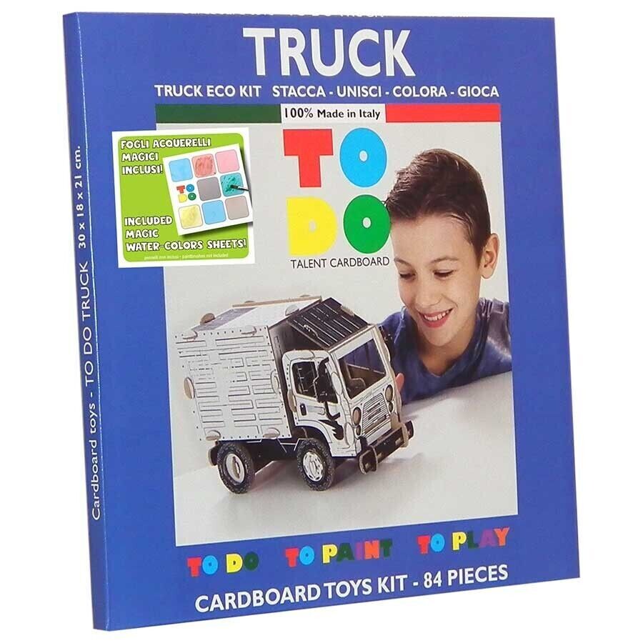 TRUCK To Do cardboard TRUCK TO ASSEMBLE and color 84 PIECES