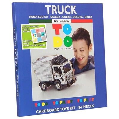TRUCK To Do cardboard TRUCK TO ASSEMBLE and color 84 PIECES