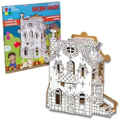 DREAM HOUSE home TO DO cardboard kit TO ASSEMBLE and color 34 PIECES