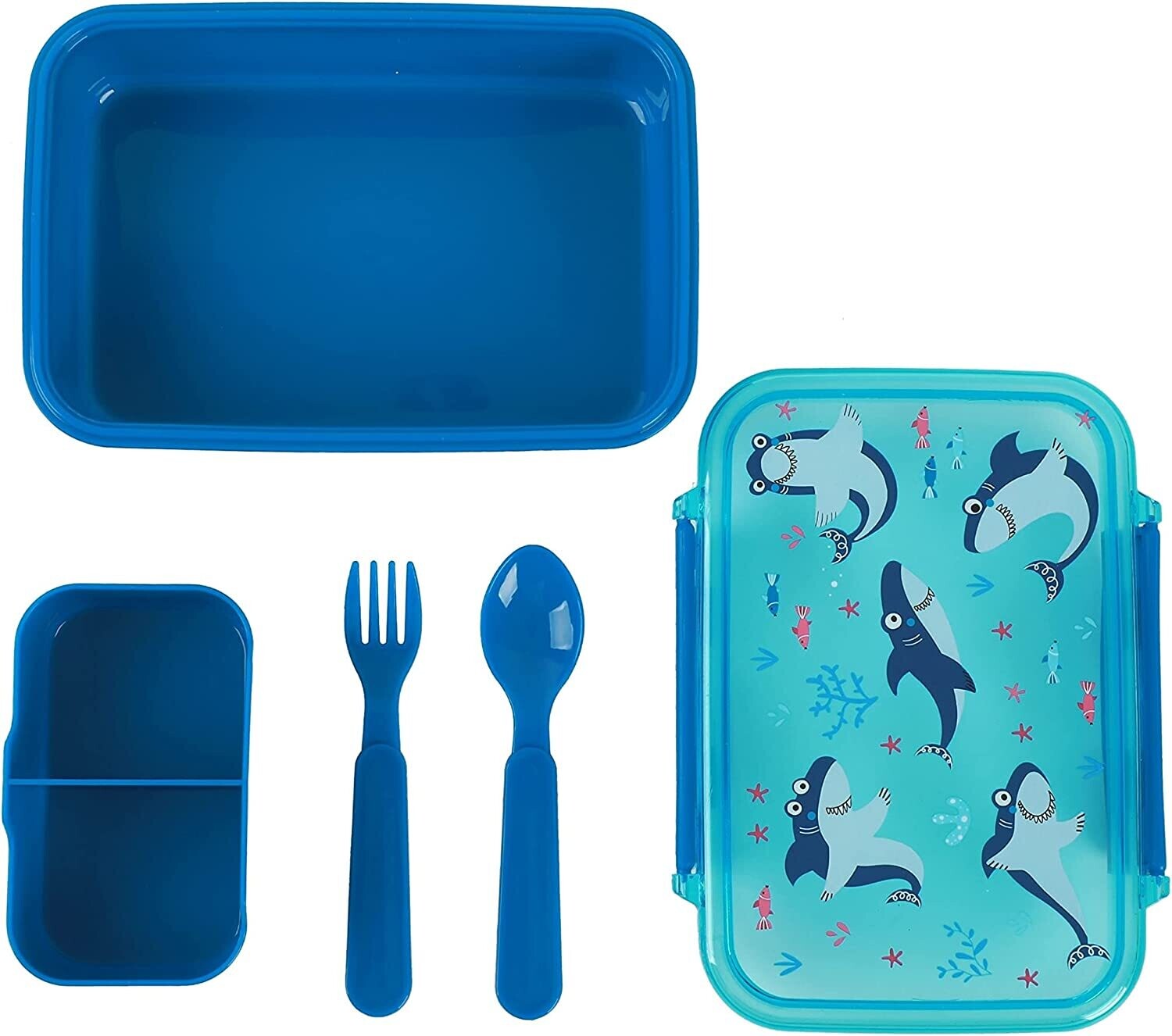 Lunch Box Kids SHARK with cutlery