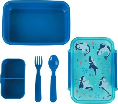 Lunch Box Kids SHARK with cutlery
