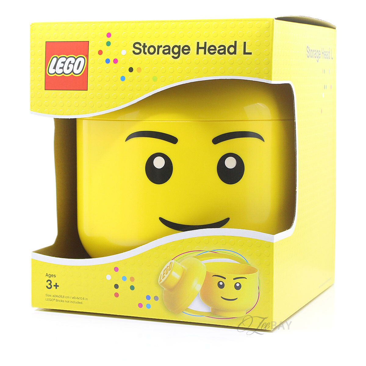 Lego big jar holder bricks head boy