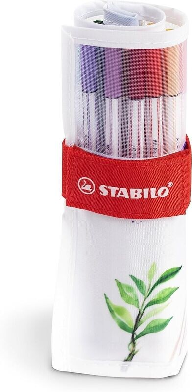 Stabilo Pen 68 Brush Markers Roll 18 Markers Assorted Colors