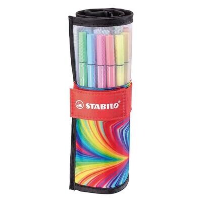 STABILO Fineliner Pen 68 Rollerset with 25 Assorted Colors - ARTY Edition