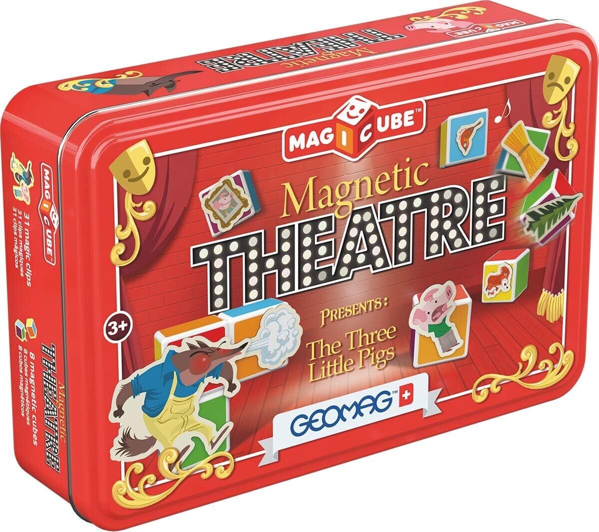 Geomag Theatre Game with Magnetic Cubes for Children from 3 Years Old