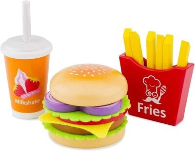Classic Toys Fast Food Wooden Toy Set