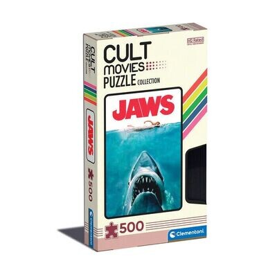 PUZZLE 500 PIECES - JAWS THE SHARK - CULT MOVIES - CLEMENTONI