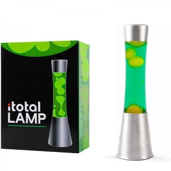 Lava lamp liquid green magma yellow base silver 40 cm (Ref. XL2346)