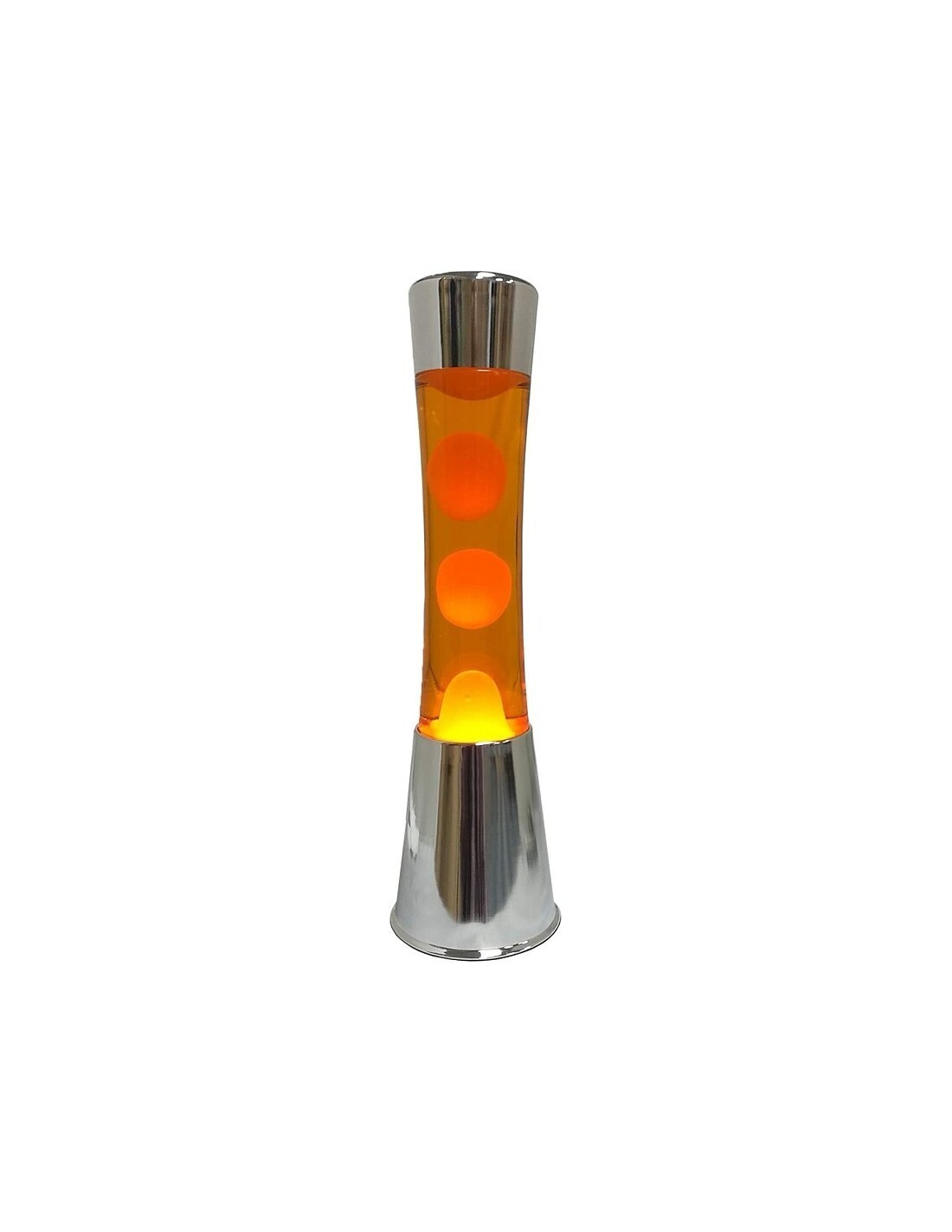 Lava Lamp 40 cm with Silver Base, Yellow Liquid and Red Wax cod. XL2349