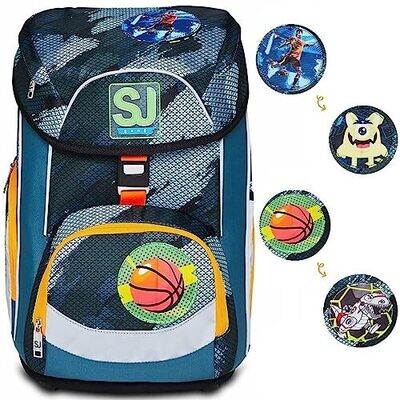 School Backpack - SJ GANG UPDOWN BOX - GREEN SHADOWS