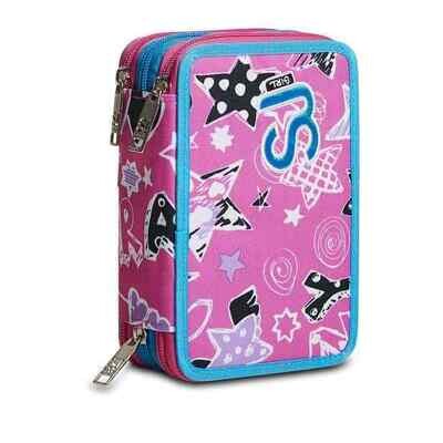 School Case 3 Zippers Sj Gang Cuteled Girl
