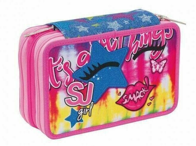 School case 3 zippers Seven faces sj