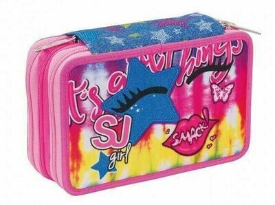 School case 3 zippers Seven faces sj