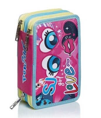 PEN PAD 3-zip school bag SJ GANG LOVE