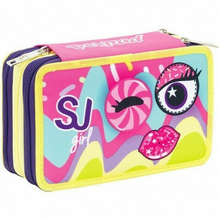 school bag 3 zippers SJ GANG PENPAD