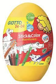 STICK &amp; COLOR EGGS GIOTTO Baby RAIN FOREST PLUVIAL FOREST