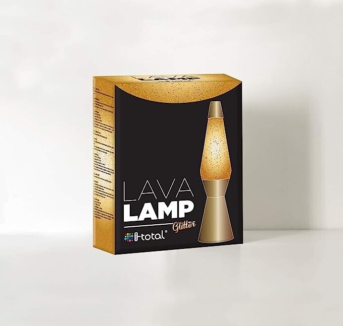 ITotal Lava Lamp 36 cm GOLDEN GLITTER