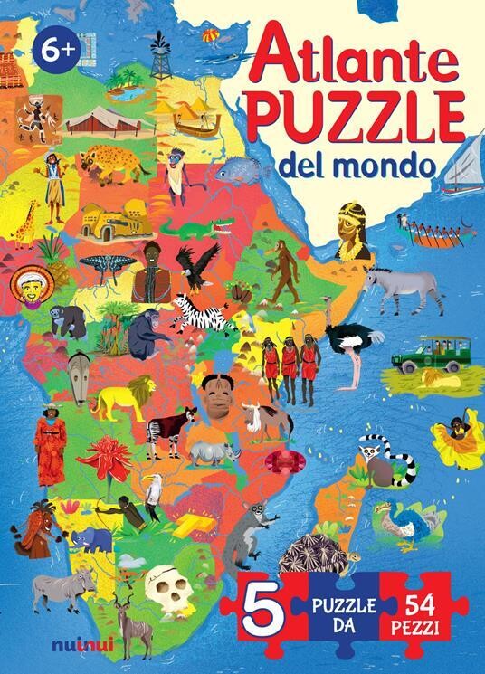 Puzzle atlas of the world